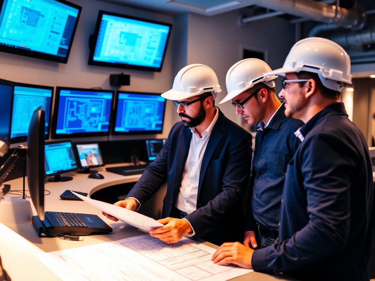 Equipe técnica Cajol em sala de controle